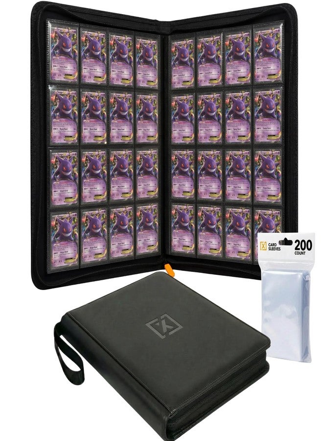 HOMEXPRO X PRO 1000+ Card Binder - Comes with 200 Card Sleeves | Compatible with TCG, Sports, MTG & More - 16 Pocket Card Binder | TCG Binder - Image 1